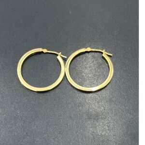 JCM Jacmel 925 Sterling silver 1/10 14k Gold Vermeil Square hoop Earrings
